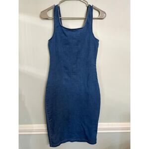 Stretch Denim Bodycon Tank Dress